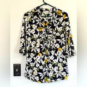 Magazine floral tunic blouse